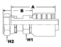 1205 Series Female O-Ring Face Seal Straight Couplings - 2