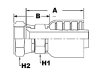 1210 Series Female Swivel 45 Degree Flare Couplings - 2