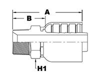 1230 Series Male JIS Taper Rigid Pipe (Metric) Couplings - 2