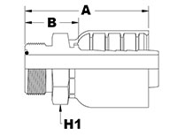 1232 Series SAE Male O-Ring Face Seal Couplings - 2