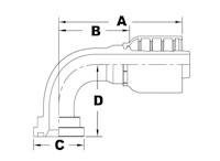 1239 Series SAE Code 61 Flange 90 Degree Elbows - 2