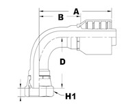 1250 Series Female Swivel BSP Parallel Pipe 90 Degree (Metric) Elbows - 2