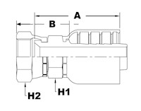 1270 Series Female Swivel Komatsu 30 Degree Flare (Metric) Couplings - 2