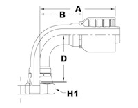 1273 Series Female Swivel 90 Degree (Metric) Elbows - 2