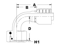 1279 Series Female Swivel O-Ring 90 Degree (Metric) Elbows