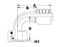 1282 Series Female Swivel O-Ring 90 Degree (Metric) Elbows - 2