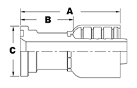 4034 Series SAE Code 61 Flange Straight Couplings - 2