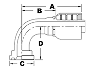 4045 Series SAE Code 62 Flange 90 Degree Elbows - 2