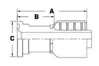 4041 Series SAE Code 62 Flange Straight Couplings - 2