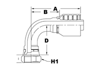 4004 Series 37 Degree Flare Female Swivel 90 Degree Elbows - 2