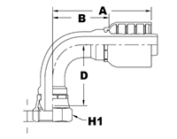 4073 Series Female Swivel DIN 3863 90 Degree (Metric) Elbows - 2