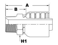 4030 Series Male JIS BSP Taper Rigid Pipe Couplings - 2