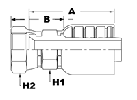 4070 Series Female Swivel Komatsu 30 Degree Flare (Metric) Couplings - 2