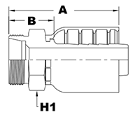 4075 Series Male DIN 3853 (Metric) Couplings - 2