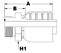 4032 Series SAE Male O-Ring Face Seal Couplings - 2