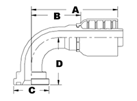 6039 Series SAE Code 61 Flange 90 Degree Elbows - 2