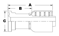 6041 Series SAE Code 62 Flange Straight Couplings - 2