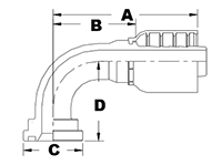 6064 Series Caterpillar Style Flange 90 Degree Elbows - 2