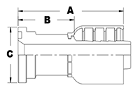 6060 Series Caterpillar Style Flange Straight Couplings - 2