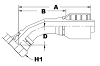 6049 Series Female Swivel Parallel Pipe BSP (Metric) 45 Degree Elbows - 2