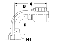 6050 Series Female Swivel Parallel Pipe BSP (Metric) 90 Degree Elbows - 2