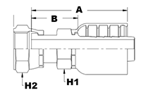 6005 Series Female O-Ring Face Seal Straight Couplings - 2