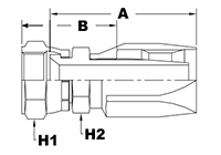 7510 Series Female Swivel SAE 45 Degree Flare Couplings - 2