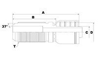 1226 Series Male JIC - 37 Degree Bulkhead Connector Fittings - 2