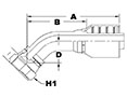 1202 Series 37 Degree Flare Female Swivel 45 Degree Elbows - 2