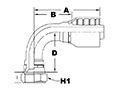 1204 Series 37 Degree Flare Female Swivel 90 Degree Elbows - 2