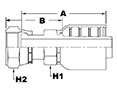 1205 Series Female O-Ring Face Seal Straight Couplings - 2