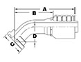 1236 Series SAE Code 61 Flange 45 Degree Elbows - 2