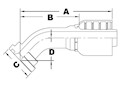 1243 Series SAE Code 62 Flange 45 Degree Elbows - 2