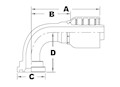 1245 Series SAE Code 62 Flange 90 Degree Elbows - 2