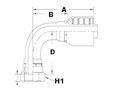 1250 Series Female Swivel BSP Parallel Pipe 90 Degree (Metric) Elbows - 2