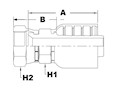 1270 Series Female Swivel Komatsu 30 Degree Flare (Metric) Couplings - 2