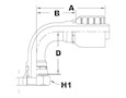 1273 Series Female Swivel 90 Degree (Metric) Elbows - 2