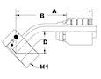 1278 Series Female Swivel O-Ring 45 Degree (Metric) Elbows