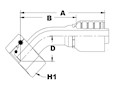 1281 Series Female Swivel O-Ring 45 Degree (Metric) Elbows