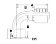 1282 Series Female Swivel O-Ring 90 Degree (Metric) Elbows - 2