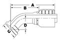 4036 Series SAE Code 61 Flange 45 Degree Elbows - 2