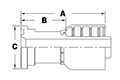 4041 Series SAE Code 62 Flange Straight Couplings - 2