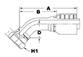 4002 Series 37 Degree Flare Female Swivel 45 Degree Elbows - 2