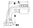 4056 Series Female Swivel JIS Parallel Pipe 90 Degree (Metric) Elbows - 2