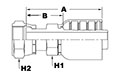 4005 Series Female O-Ring Face Seal Straight Couplings - 2