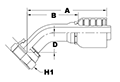 4007 Series Female O-Ring Face Seal 45 Degree Elbows - 2