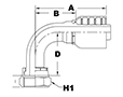 4009 Series Female O-Ring Face Seal 90 Degree Elbows - 2