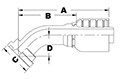 6036 Series SAE Code 61 Flange 45 Degree Elbows - 2