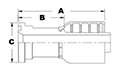 6034 Series SAE Code 61 Flange Straight Couplings - 2