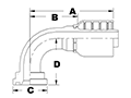 6045 Series SAE Code 62 Flange 90 Degree Elbows - 2